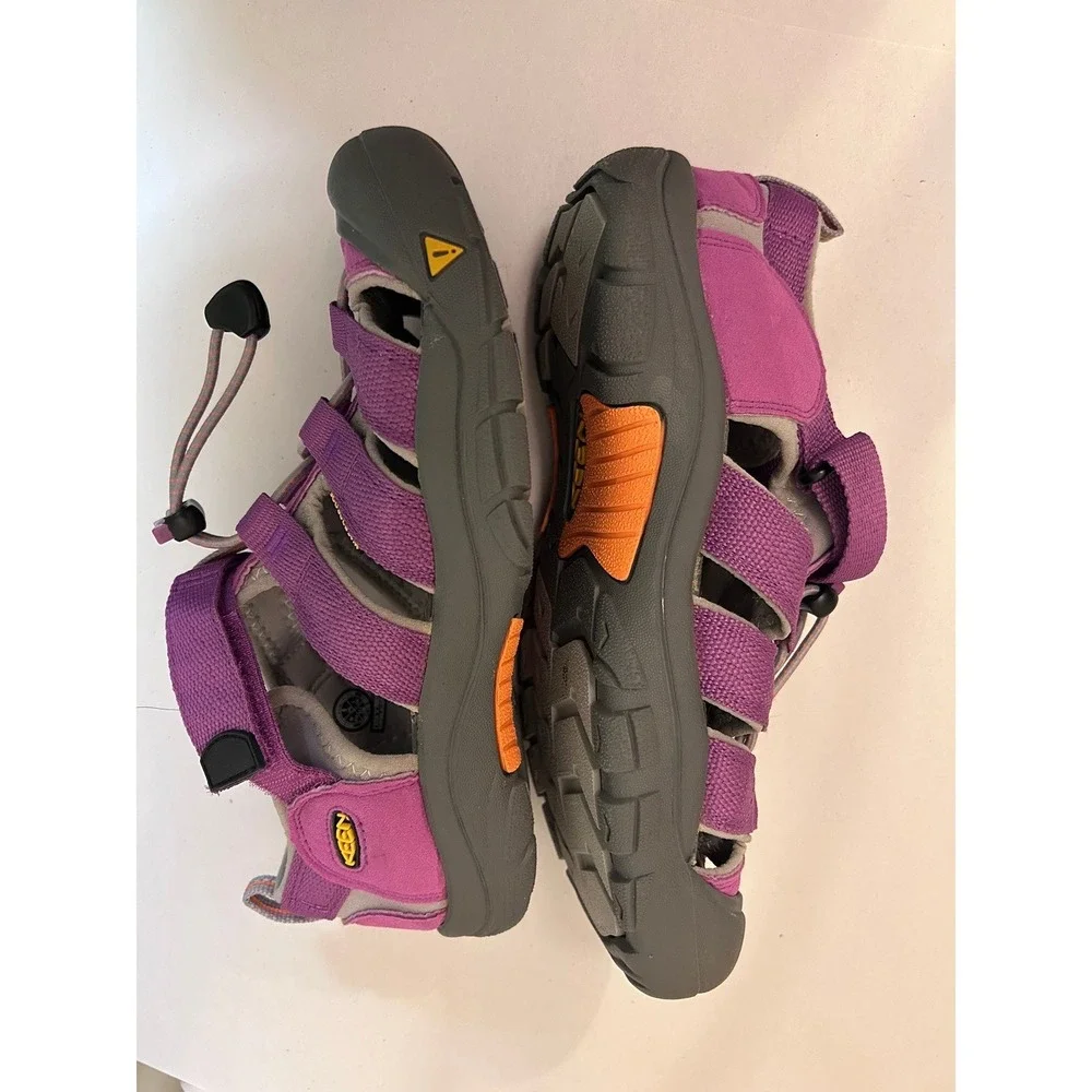 Keen Newport H2 Kids Waterproof Sandals Purple Grey Orange Size 5 Youth
